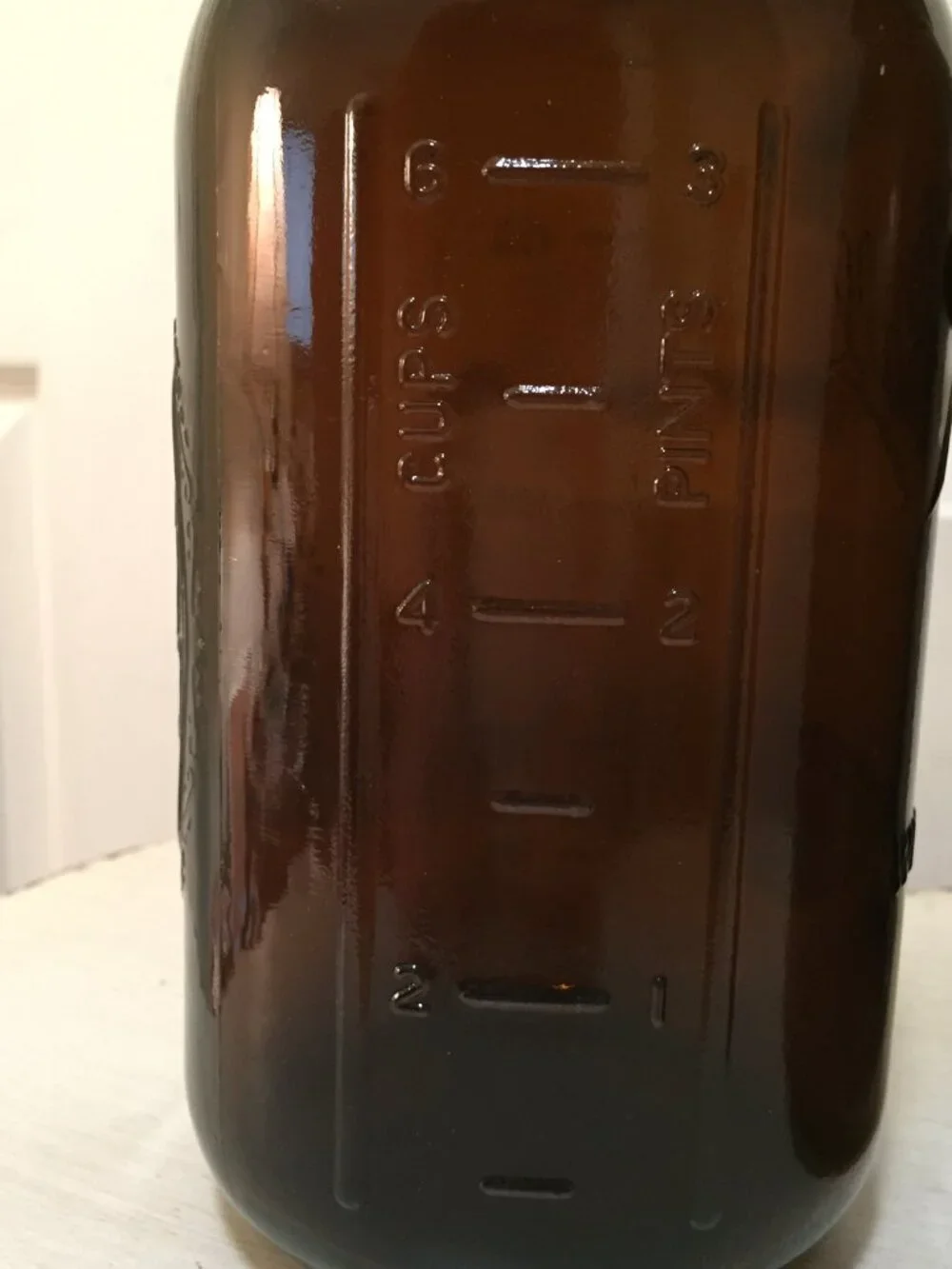 Set of 2 BALL 1.5 Quart Amber Canning Jars 6 Cups 9.25” Tall JUMBO